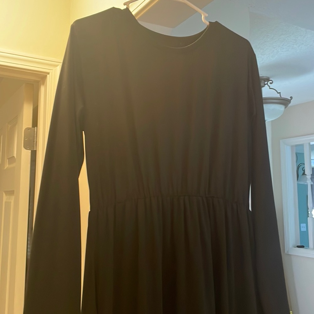 Women’s long black dress